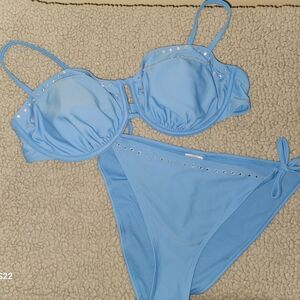No Boundaries Blue Bikini Set